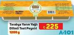 TARABYA YARIM YAĞLI DİLİMLİ TOST PEYNİRİ 1200 G